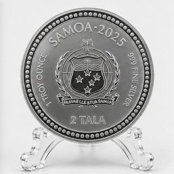 Samoa. 2 Tala (#003) 2025 – Seahorse – 1 oz Silver Coin –