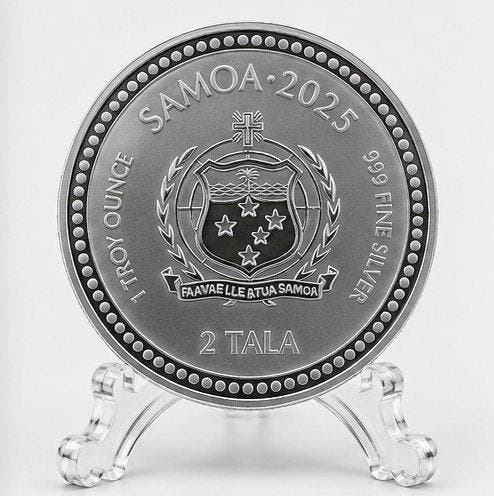 Samoa. 2 Tala (#003) 2025 – Seahorse – 1 oz Silver Coin –, Postzegels en Munten, Munten | Europa | Niet-Euromunten