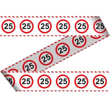 Afzetlint 25 Jaar Verkeersbord 15m, Verzenden, Nieuw