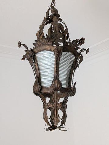 Lantaarn - IJzer - H : 105 cm, Antiek en Kunst