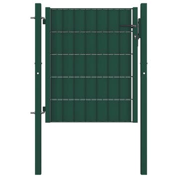 vidaXL Hekpoort PVC en staal 100x81 cm Groen, Verzenden