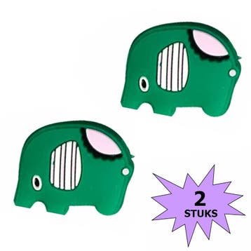 Fako Bijoux - Tennisdemper - Olifant - Groen - 2 Stuks, Verzenden, Nieuw