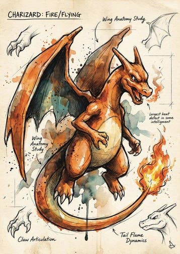 ANDSAL - Charizard & Gyarados Da Vinci Color Project Pokémon