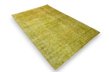 Geel vintage - Vloerkleed - 255 cm - 165 cm - met