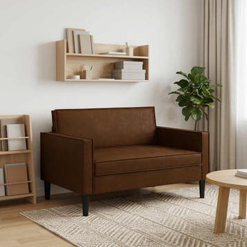 vidaXL XXL-fauteuil Bruin Kunst Suède Leer, Verzenden, Nieuw