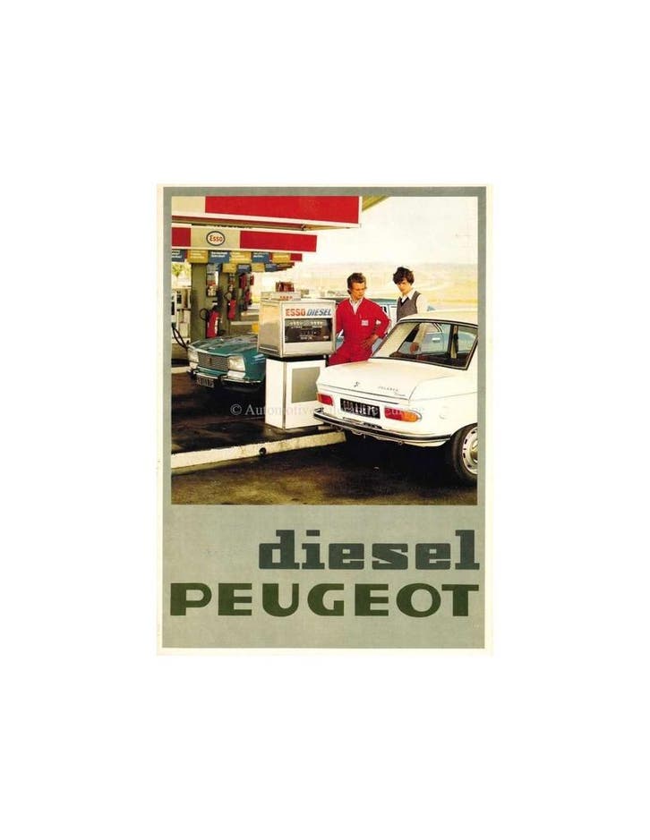 1976 PEUGEOT DIESEL 204 / 504 BROCHURE NEDERLANDS, Boeken, Auto's | Folders en Tijdschriften, Ophalen of Verzenden