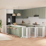 vidaXL Hondenhek inklapbaar met deur 12 panelen 600cm, Verzenden, Nieuw