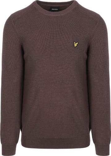 Lyle & Scott Rib Pullover Bruin maat Maat 52/54 (L) Heren, Maat 52/54 (L), Bruin, Verzenden, Nieuw