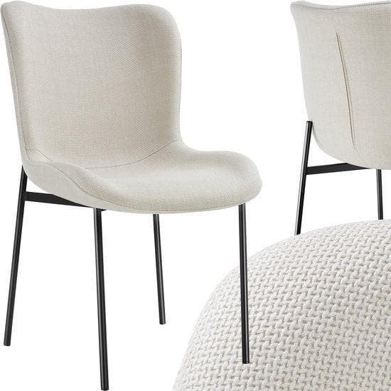 2dekans | tectake® Gestoffeerde stoel - Eetkamerstoel -, Huis en Inrichting, Stoelen, Ophalen of Verzenden