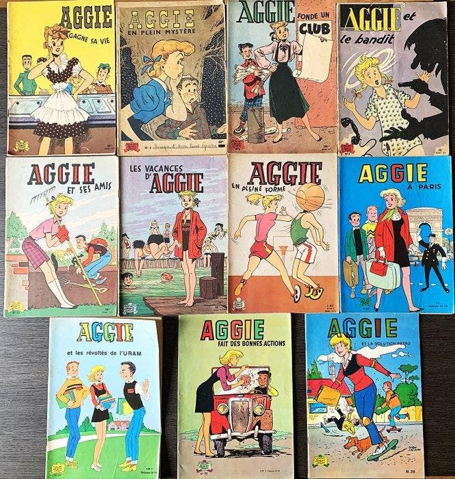 Aggie - 11x B - 11 Album - Eerste druk/herdruk - 1952/1979, Boeken, Stripverhalen