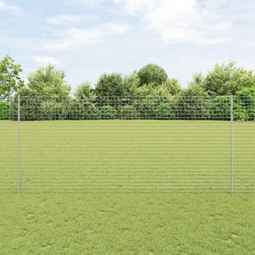 vidaXL Euro-hek met palen 10 x 1,4 m Gegalvaniseerd staal, Verzenden
