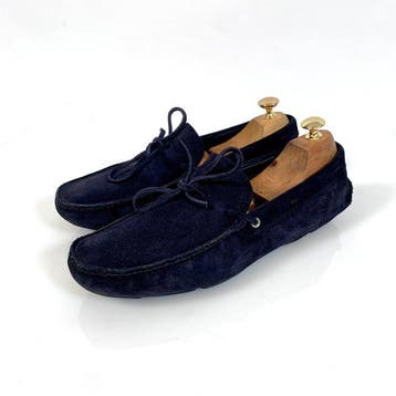 Prada Mocassin Suede Navy Blue 2D 2276 UK 7.5 - Mocassins -