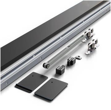 Schuifdeursysteem Mod. SD005 aluminium zwart, Nieuw