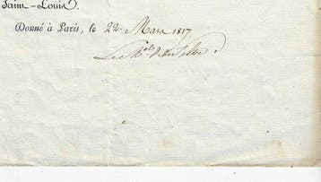 Le Maréchal Clarke [Premier Empire] - lettre signée au sujet, Nieuw