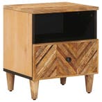 vidaXL Nachtkastje met lade Bruin 50 x 33 x 60 cm Massief, Maison & Meubles, Verzenden