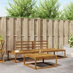 vidaXL Buiten bank set Naturel Massief Acacia Hout, Tuin en Terras, Verzenden, Nieuw