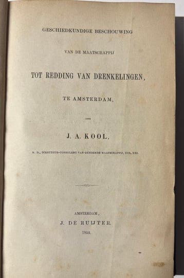 J.A. Kool - Geschiedkundige beschouwing van de Maatschappij