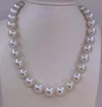 Halsketting PSL-gecertificeerde witte South Sea parels -, Handtassen en Accessoires, Nieuw