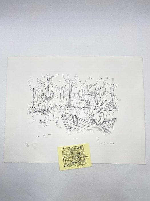 Turf - Lithografie - La Nef des fous II - Promenade en, Boeken, Stripverhalen