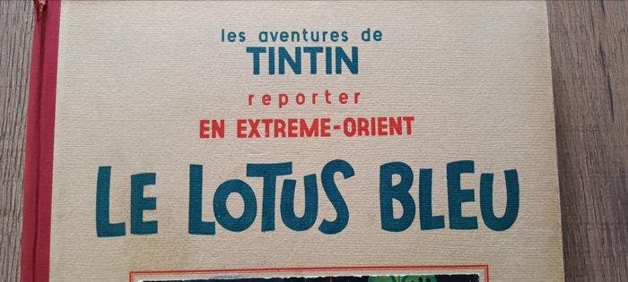 Tintin T5 - Le Lotus Bleu (plat blanc) - 1 Album - Herdruk -, Livres, BD | Comics