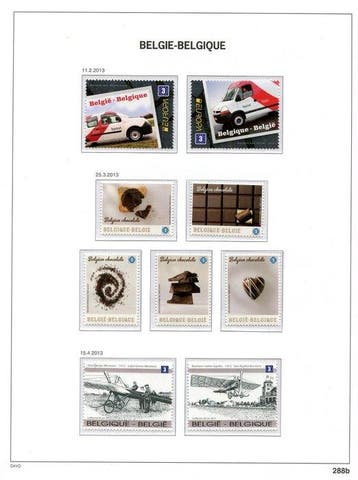 Belgique 2013 - Timbres issus des Blokken et Boekjes selon, Gestempeld