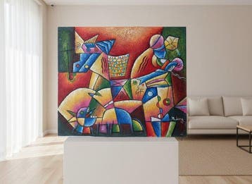 Benyamin (Benjamin) Long (XX) - Untitled Cubist Composition