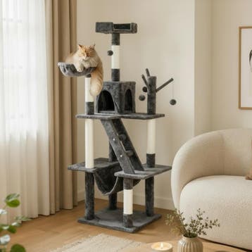 Arbre à chat XXL - anthracite - 156 x 72 x 69 cm, Verzenden, Neuf