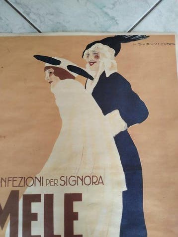 Marcello Dudovich - Confezioni per Signora Mele Napoli -, Antiek en Kunst