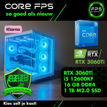 PC i5 12600KF – RTX 3060 Ti – 16GB – 1 TB SSD waterkoeling, Computers en Software, Verzenden, Virtual Reality, Refurbished, 1 TB M2.0 SSD Nieuw