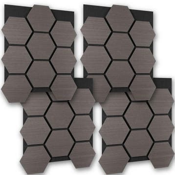 Akoestische panelen Sonic Shield houtlook - eiken grijs, Huis en Inrichting, Verzenden, Nieuw