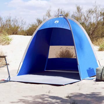 vidaXL Strandtent 3-persoons waterdicht azuurblauw, Verzenden