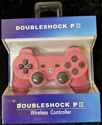 Double Shock Controller Wireless voor P III Roze Nieuw, Verzenden