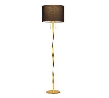 Trio NANDOR vloerlamp | LED | goudkleurig met zwart | Ø 40 c, Verzenden
