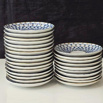 Schotel (26) - Porselein - Lomonosov Cobalt Net