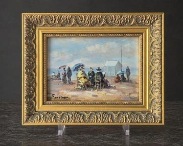Camille Rousseau (1949) - Dimanche en Normandie, Barfleur