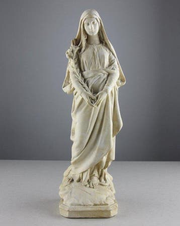 Statue, Immaculate Conception - 31 cm - Plâtre, Antiquités & Art