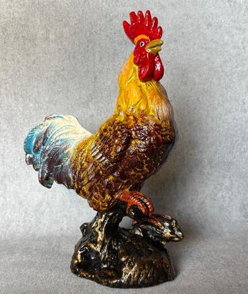 Statue, Haan 28 cm (Zonder Minimumprijs) - 28 cm - fonte, Antiek en Kunst
