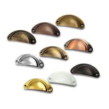 Set van 10 schelpvormige handgrepen voor meubels: kleur 7, Verzenden, Nieuw