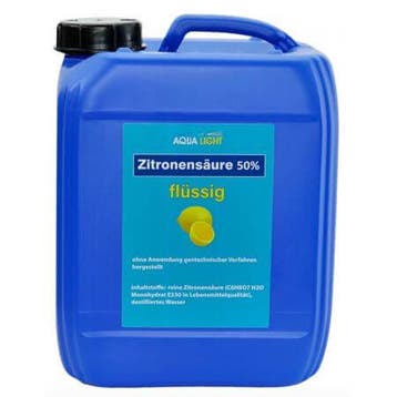 Citroenzuur vloeibaar 5 liter 50% in voedselkwaliteit, Verzenden