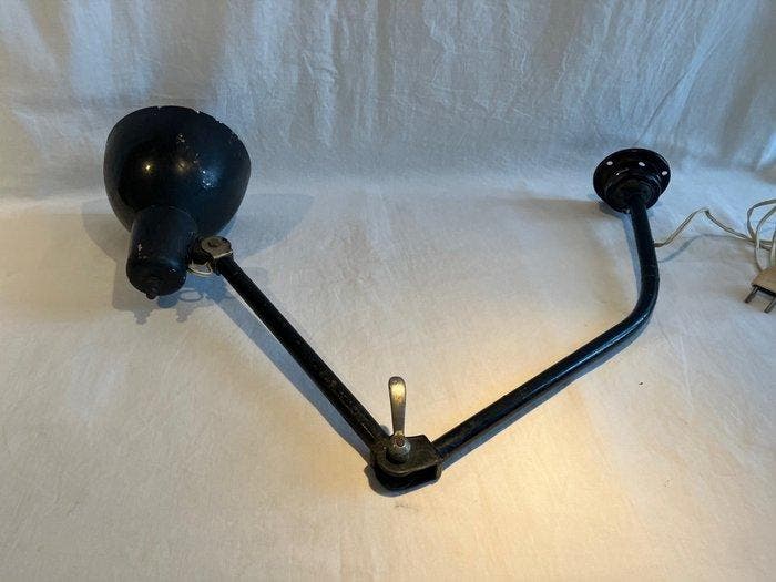 Tafellamp - Metaal - Vintage industriële lamp met, Antiquités & Art, Antiquités | Assiettes décoratives & Carrelages