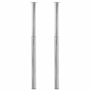 vidaXL Tafelpoten telescopisch 710-1100 mm chroom 2 st, Huis en Inrichting, Verzenden, Nieuw