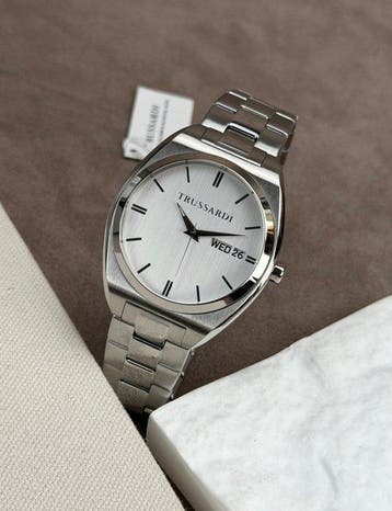 Trussardi - Metropolitan Date Silver - Zonder minimumprijs -, Handtassen en Accessoires, Nieuw