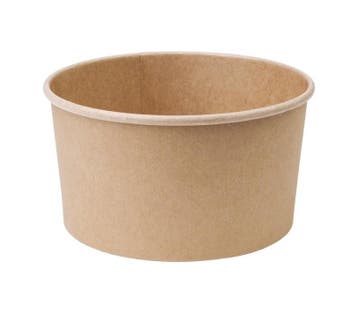Ronde kraft saladeschaal 1L | 300 stuks Fiesta Green, Verzenden