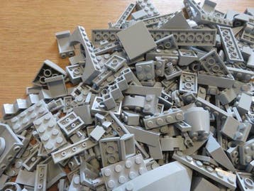 Lego Briques - 1000 stuks Lego Stenen Light Bluish Gray in