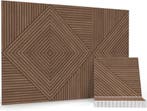 6x Akoestische Panel Teak 60x60 | Retour Deal | -30% !, Doe-het-zelf en Bouw, Isolatie en Afdichting, Minder dan 4 cm, Overige materialen