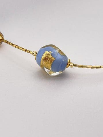 24 karaat - Murano-glas, Geel goud - Halsketting -