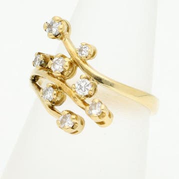 Bague - 18 carats Or jaune Diamant (Naturelle), Bijoux, Sacs & Beauté