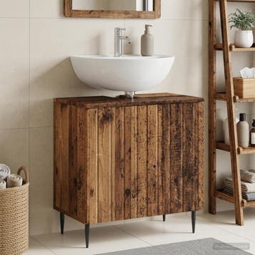 vidaXL Wastafel kabinet voor de badkamer ZWOLLE Oud hout, Huis en Inrichting, Verzenden, Nieuw