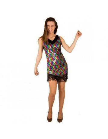 Multicolor glitter charleston jurk, Ophalen of Verzenden, Nieuw