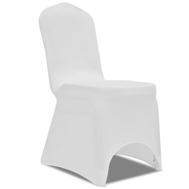 vidaXL Stoelhoes Stretch Wit (50 stuks), Tuin en Terras, Tuinmeubel-accessoires, Nieuw, Verzenden